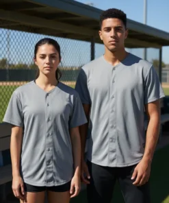 Imagen de producto Playera Baseball Wusstek. Modelos 116U Color Gris Jaspe