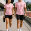 Playera Deportiva CRN Marca Wusstek. Modelo 125U. Color Palo de Rosa
