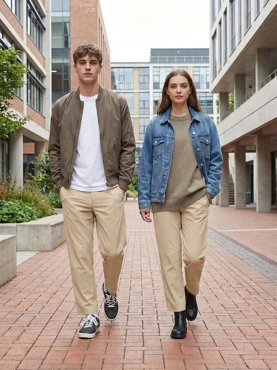 310U Pantalon Unisex Wusstek.Color Caqui