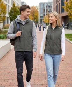 Chaleco Softshell Reciclado Unisex 8100U. Color Carbon