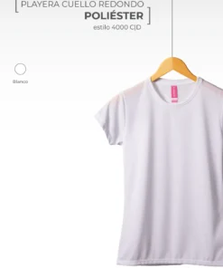 Imagen de producto Playera Cuello redondo para Caballero, Poliester. Modelo 4000C