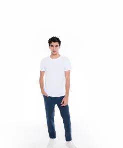 Imagen de producto Playera cuello redondo para caballero poliester. Modelo 4000C. Color Blanco