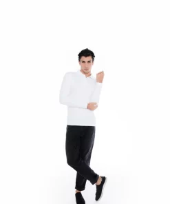 Imagen de Producto Playera tipo Polo cardado de Manga Larga. Modelo 600CL. Color Blanco. White