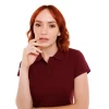 Playera tipo polo Modelo 600D. Color Marron
