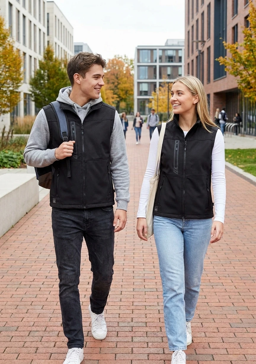 Chaleco Softshell Reciclado Unisex 8100U. Color Negro