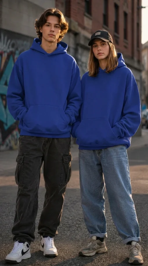Sudadera Unisex con capucha. Playerytess. 9000U-Azul Rey