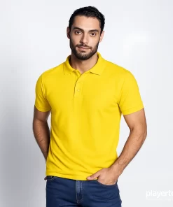 Imagen de producto Playera tipo polo poliester sport Modelo 900C. Color Amarillo Cool