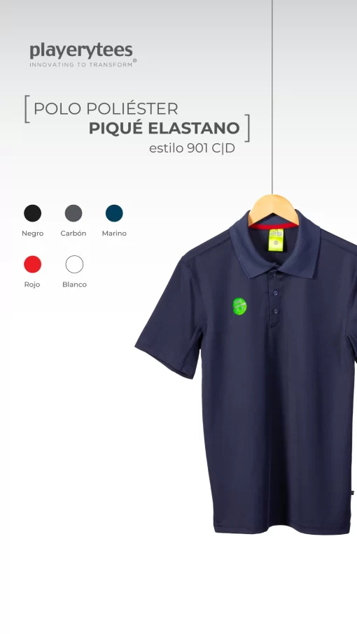 Image de producto Polo Poliester Pique Elastano Modelo 901C.