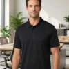 Playera tipo Polo, Modelo 901C Marca Playerytees. Color Negro