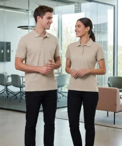 Polo Poliester Micro Waffle Unisex Modelo 903U_Beige. Playerytees