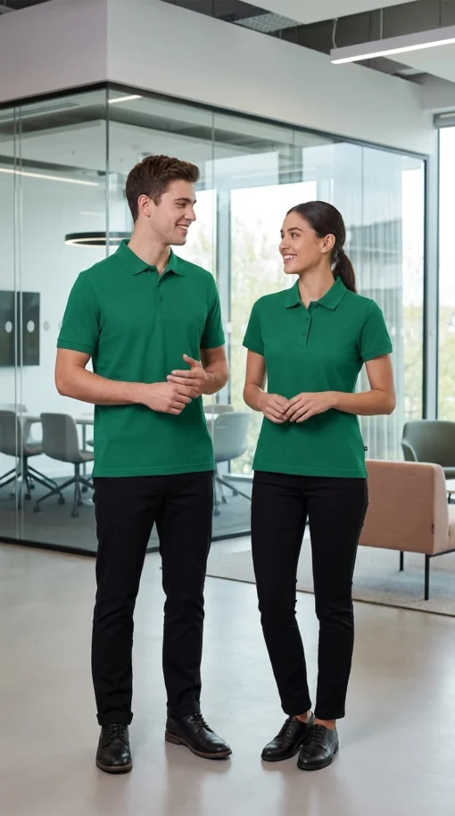 Polo Poliester Micro Waffle Unisex Modelo 903U_JadeGreen. Playerytees
