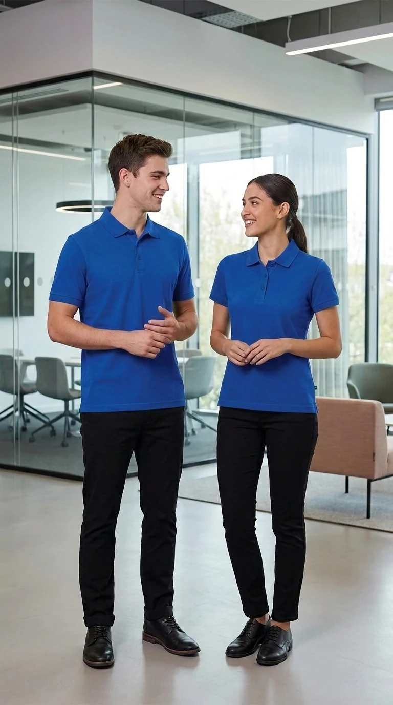 Polo Poliester Micro Waffle Unisex Modelo 903U_RoyalBLue. Playerytees