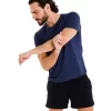 Imagen de producto playera deportiva poliester cuello redondo para Caballero. Modelo 950C. Azul Marino