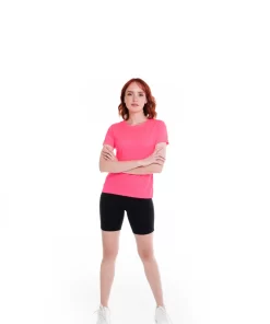 Imagen producto Playera Deportiva Poliester Cuello Redondo para Dama. Modelo 950 D. Color Fiusha.